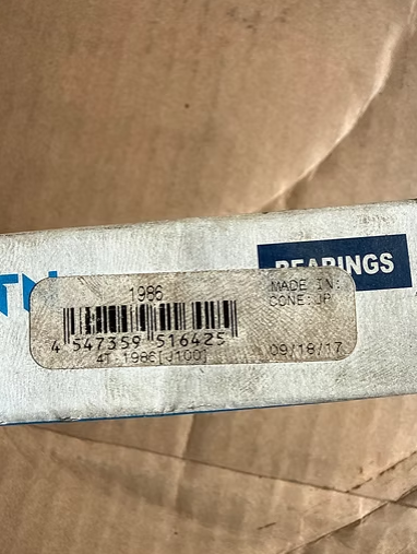 NTN 4T-1986 Tapered Roller Bearing Cone 25.4 mm Bore