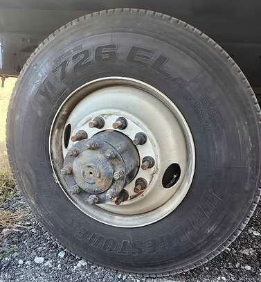Two tires 2023 Bridgestone M726 ELA11R22.5 144/142L with rims set of 2