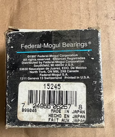 Federal Mogul BCA 15245 Tapered Roller Bearing Cup