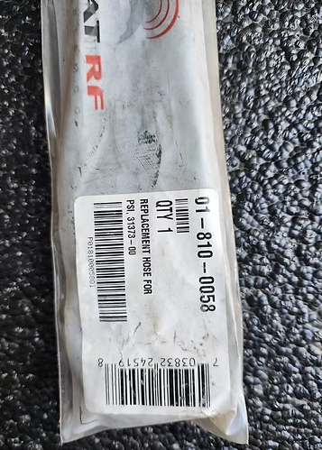 01-810-0058 PSI Straight Long Hose - 17 in.