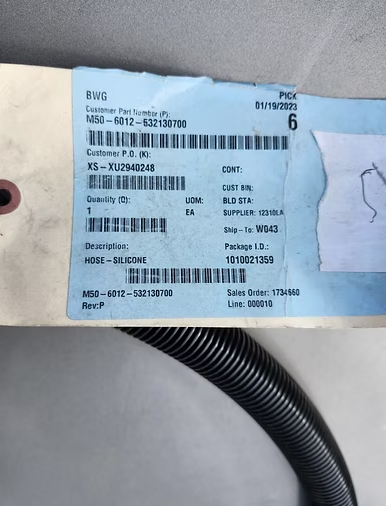 NEW OEM M50-6012-532130700 HOSE-SILICONE 5/8X700MM BLUE DYNACRAFT