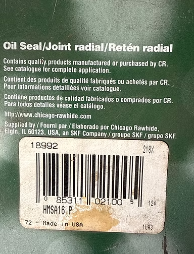 CR Services Oil Seal 18992
