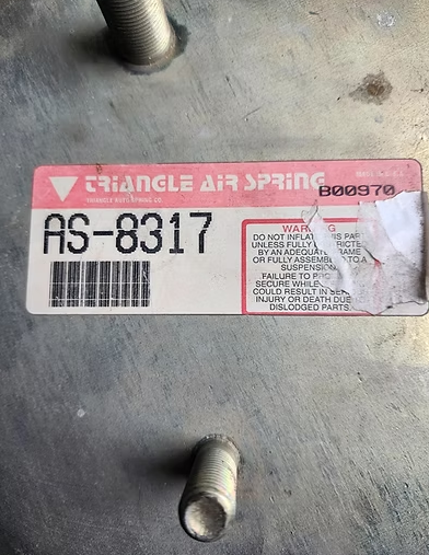 AS-8317 New Genuine Triangle Suspension Systems Air Spring