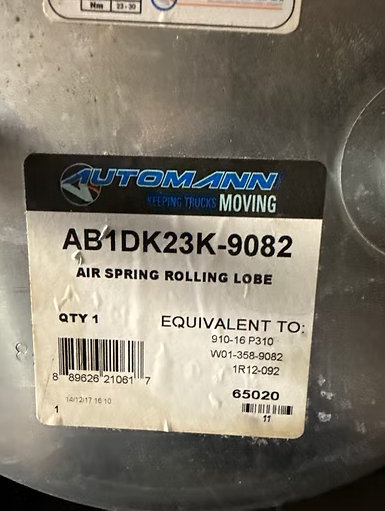 AB1DK23K-9082 Air Spring Rolling Lobe