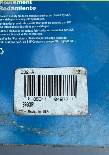 SKF 532-A bearing cup