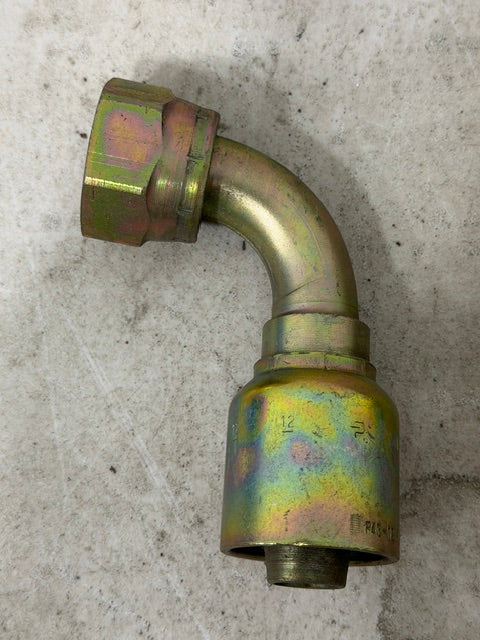 Parker  13943-12-10 FEMALE JIC 37° - SWIVEL 90° ELBOW - SHORT DROP 3/4"