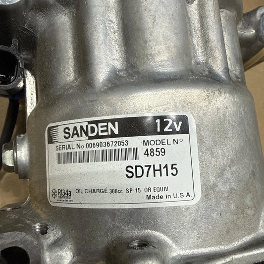 GENUINE SANDEN AC COMPRESSOR 4859 NEW SD7H15 OEM KENWORTH PETERBILT