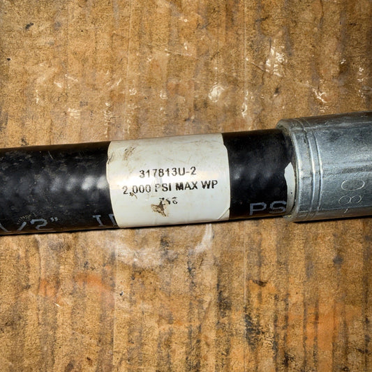 The Alemite 317813-2 is a 2-foot Medium Pressure Oil Hose Assembly