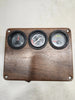 Freightliner FLD Woodgrain Dash Panel w/ 3 Black Gauges - P/N 22-20982-005