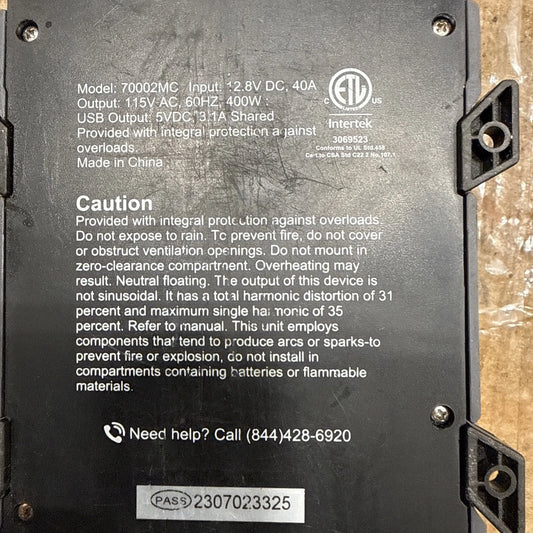 EverStart 400W Power Inverter Converts Vehicle Power DC To AC Power -70002MC
