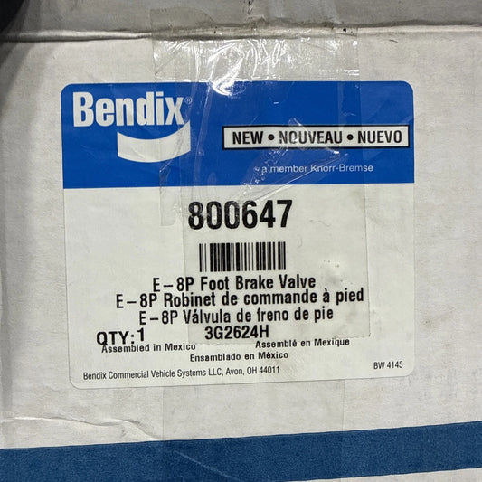 New, Genuine BENDIX E-8P DUAL BRAKE FOOT VALVE - 800647