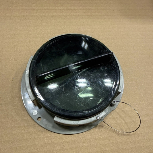 4" ROUND DOCUMENT CARD HOLDER BOX PLASTIC NOS S
