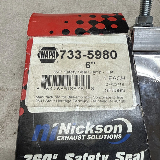Nickson EXHAUST BAND CLAMP 6" PIPE 35980 NAPA 733-5980