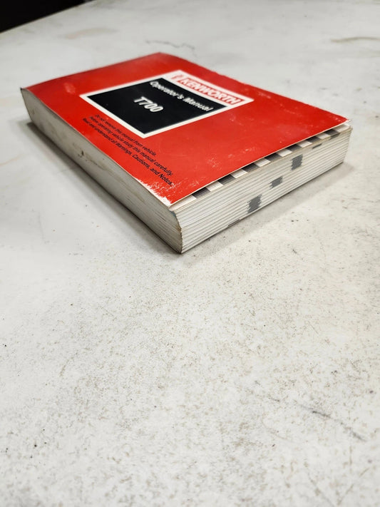 2012 Kenworth T700 Operator's Manual Truck